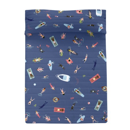 Couvre-lit HappyFriday Aware Sea Party Multicouleur 270 x 260 cm
