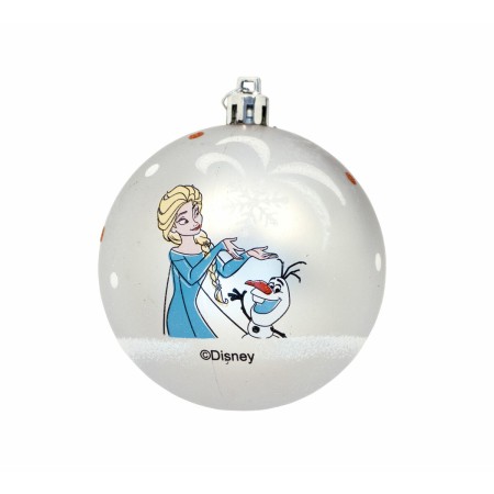 Bola de Navidad Frozen Azul Blanco Plateado 10 Unidades