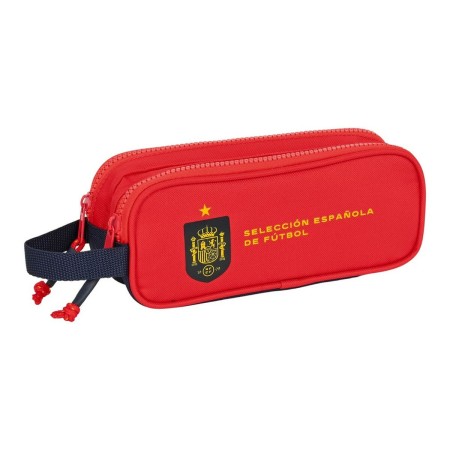 Trousse Fourre-Tout Double RFEF Bleu Rouge 21 x 8 x 6 cm