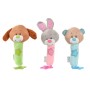 Peluche Hochet DKD Home Decor Polyester Plastique animaux (11 x 7 x 26 cm) (3 pcs)