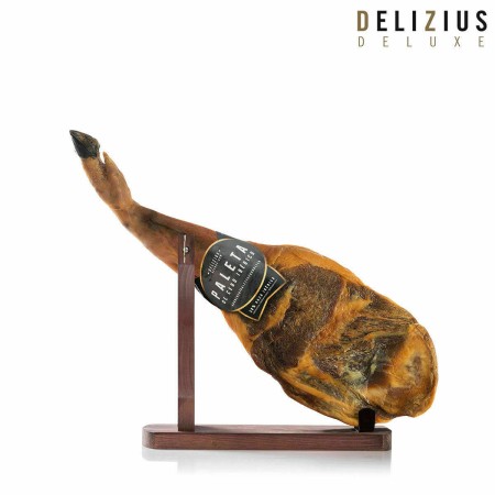 Ensemble Épaule de Porc Ibérique de Cebo et Support à Jambon Delizius Deluxe