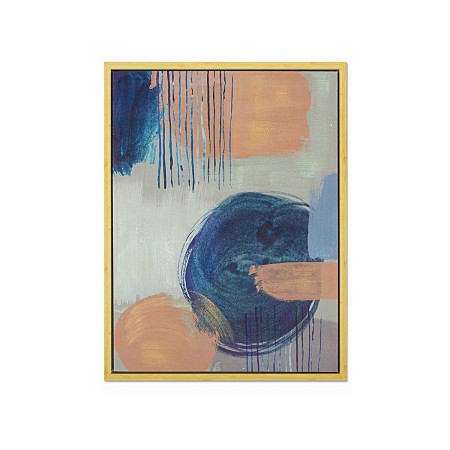 Cadre Romimex Bleu Toile Abstrait 60 x 80 x 4 cm