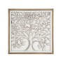 Décoration murale Romimex Blanc Naturel Bois MDF 60 x 60 x 4 cm