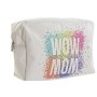 Trousse de toilette DKD Home Decor Toile Noir Polyester Blanc Multicouleur Moderne (4 pcs) (20 x 8 x 14 cm)