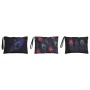 Trousse de toilette DKD Home Decor Noir Polyester Polyuréthane Multicouleur Nylon Glam (30 x 3 x 21 cm) (3 pcs)