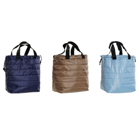 Sac à goûter DKD Home Decor Marron Bleu ciel Blue marine (35 x 14 x 25 cm) (3 pcs)