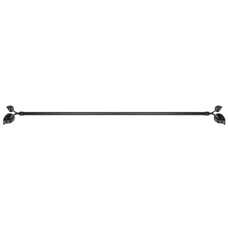 Tringle à Rideau DKD Home Decor Noir Métal (120 x 16 x 16 cm)