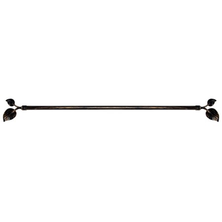 Tringle à Rideau DKD Home Decor Noir Métal Doré (120 x 16 x 16 cm)