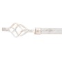Tringle à Rideau DKD Home Decor Blanc Métal Doré (120 x 16 x 16 cm)