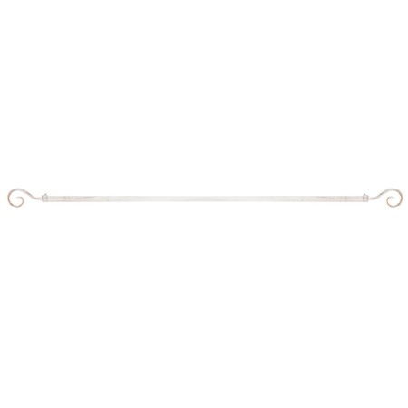 Tringle à Rideau DKD Home Decor Blanc Métal Doré (120 x 16 x 16 cm)