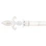 Tringle à Rideau DKD Home Decor Blanc Métal Doré (120 x 16 x 16 cm)