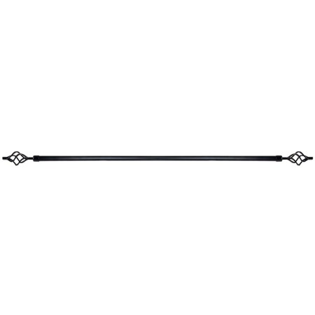 Tringle à Rideau DKD Home Decor Noir Métal (160 x 16 x 16 cm)