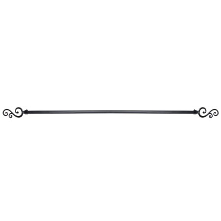 Tringle à Rideau DKD Home Decor Noir Métal (160 x 16 x 16 cm)