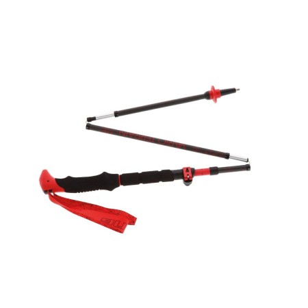 Bâton Trekking Viking Spider FS Noir Rouge 130 cm (2 Unités)