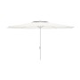 "Marbueno Parasol Acier 8 Baleines D270 cm Polyester Blanc Jardin, Piscine et Terrasse 10187"