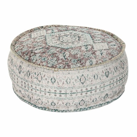 Pouf DKD Home Decor Vert Coton (60 x 60 x 27 cm)