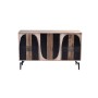 Buffet Romimex Noir Naturel Bois de manguier 40 x 77 x 135 cm