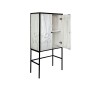 Armoire Romimex Blanc Noir Bois 43 x 153 x 80 cm