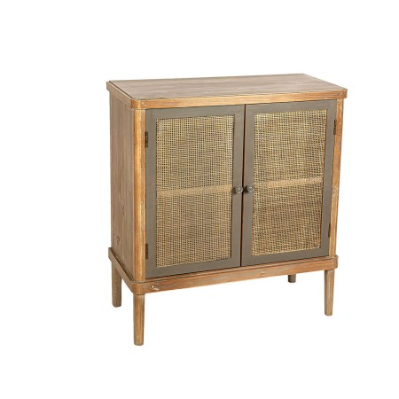 Buffet Romimex Bleu Naturel Rotin Bois de pin 80 x 90 x 35 cm