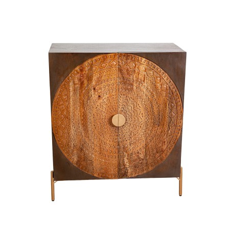 Buffet Romimex Marron Métal Bois de manguier 80 x 95 x 40 cm