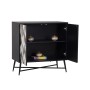 Buffet Romimex Marron Noir Doré Bois Marbre 40 x 80 x 80 cm