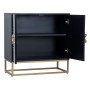 Buffet Romimex Blanc Noir Doré Métal Os Bois d'acacia 80 x 80 x 40 cm