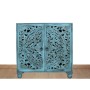 Buffet Romimex Bleu Bois de manguier 90 x 90 x 40 cm