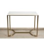 Consola Romimex Blanco Dorado Acero Inoxidable Mármol sintético 100 x 80 x 40 cm