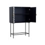 Armario Romimex Blanco Negro Dorado Metal Hueso Madera de acacia 80 x 170 x 40 cm