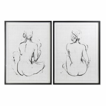 Cadre DKD Home Decor S3017733 Femme Moderne (70 x 2,5 x 90 cm) (2 Unités)