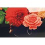 Cadre DKD Home Decor Floral Verre Toile (55 x 3 x 65 cm)
