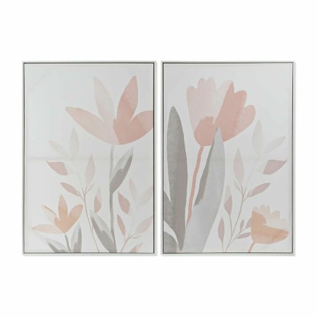 Cadre DKD Home Decor Fleurs (62,2 x 3,5 x 90 cm) (2 Unités)