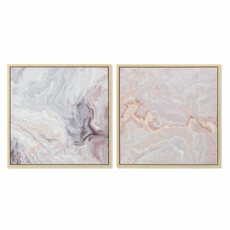 Cadre DKD Home Decor Toile Abstrait (2 Unités) (70 x 4 x 70 cm)