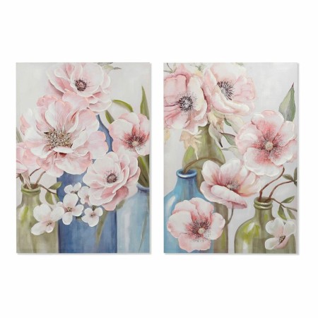 Cadre DKD Home Decor Toile Vase (2 Unités) (70 x 3 x 100 cm)