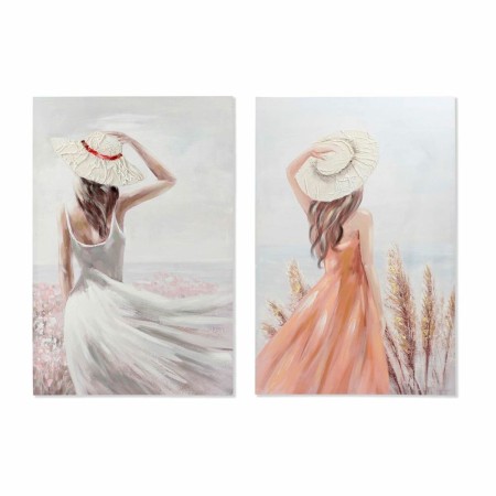 Cadre DKD Home Decor Toile Femme (80 x 3 x 120 cm) (2 Unités)