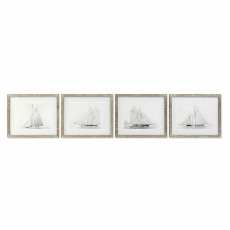 Cadre DKD Home Decor S3017834 Barco Voiliers (60 x 2 x 50 cm) (4 Unités)