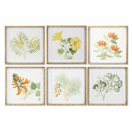 Cadre DKD Home Decor S3017836 Fleurs (50 x 2,8 x 50 cm) (6 Unités)