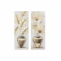 Cadre DKD Home Decor Toile Vase Tropical (2 Unités) (40 x 3 x 120 cm)