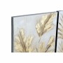 Cadre DKD Home Decor Toile Vase Tropical (2 Unités) (40 x 3 x 120 cm)