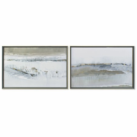 Cadre DKD Home Decor Verre Toile Abstrait (2 pcs) (105 x 3 x 71 cm)