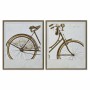 Cadre DKD Home Decor Verre Toile Bicyclette (69 x 3 x 83 cm)