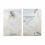 Cadre DKD Home Decor Toile Plage méditerranéen (80 x 3,8 x 120 cm) (2 Unités)