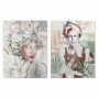 Cadre DKD Home Decor Toile Colonial Africaine (90 x 4 x 120 cm) (2 Unités)