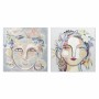 Cadre DKD Home Decor Toile Abstrait Moderne (100 x 3,8 x 100 cm) (2 Unités)
