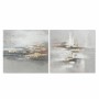 Cadre DKD Home Decor Toile Abstrait Moderne (100 x 3,8 x 100 cm) (2 Unités)
