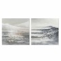 Cadre DKD Home Decor Toile Paysage Moderne (100 x 3,8 x 100 cm) (2 Unités)