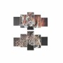 Cadre DKD Home Decor Tigre Pin Toile (5 pcs) (2 pcs)