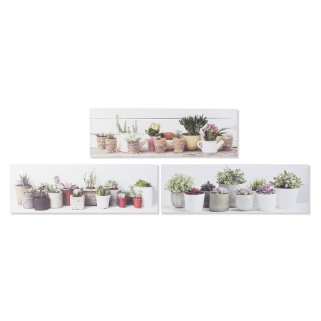 Cadre DKD Home Decor Pin Toile Pot (3 pcs) (135 x 2.5 x 45 cm)