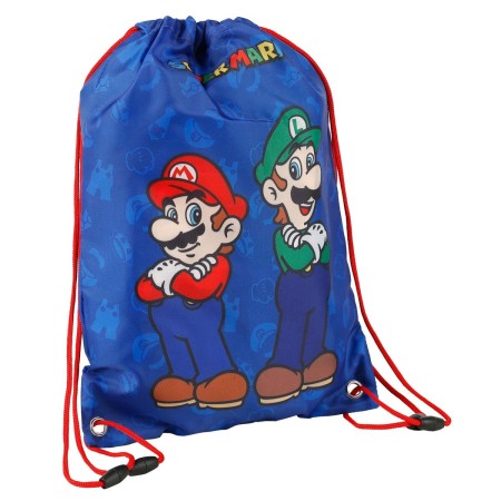 Sac à dos serré par des ficelles Super Mario & Luigi Bleu