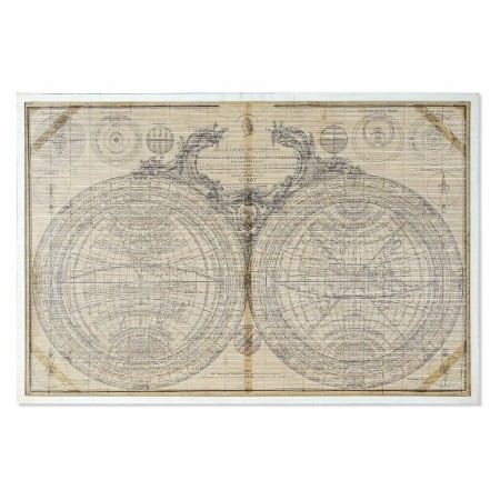 Cadre DKD Home Decor S3017929 Mappemonde (120 x 4 x 80 cm)